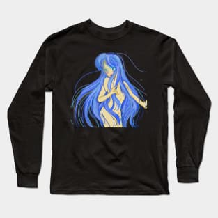 Anime Japanese cartoon style , ocean girl Long Sleeve T-Shirt